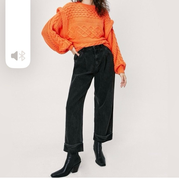 Oversized Thick Bat Wing Sleeves Cable
Knit Sweater Medium Orange - Picture 13 of 13